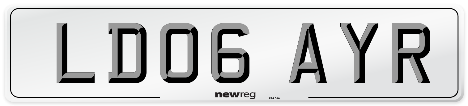 LD06 AYR Number Plate from New Reg